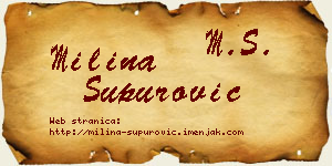 Milina Supurović vizit kartica
